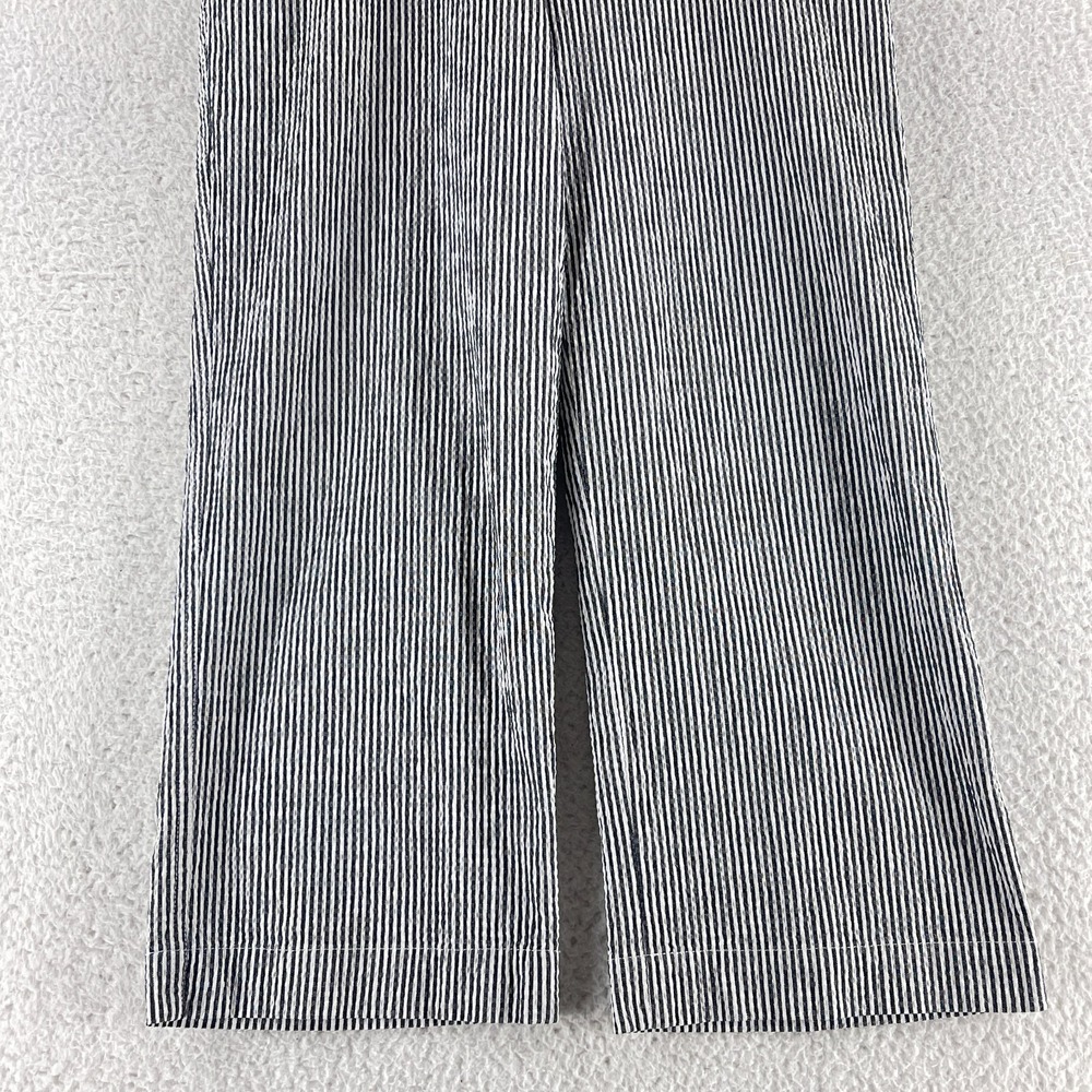 St. John Sport Wide-Leg Crop Pants Womens Size 6 Gray White Stripe VTG Casual - Picture 3 of 16